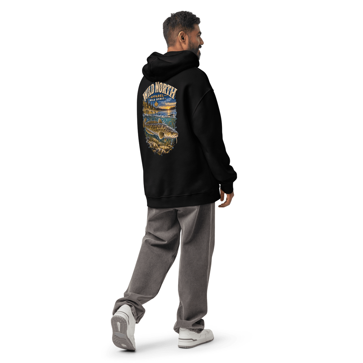#wild_north_apparelBurbot After Sundown - Unisex oversized hoodie - Wild North Apparel™#canadian_outdoor_wildlife_inspired_clothing#