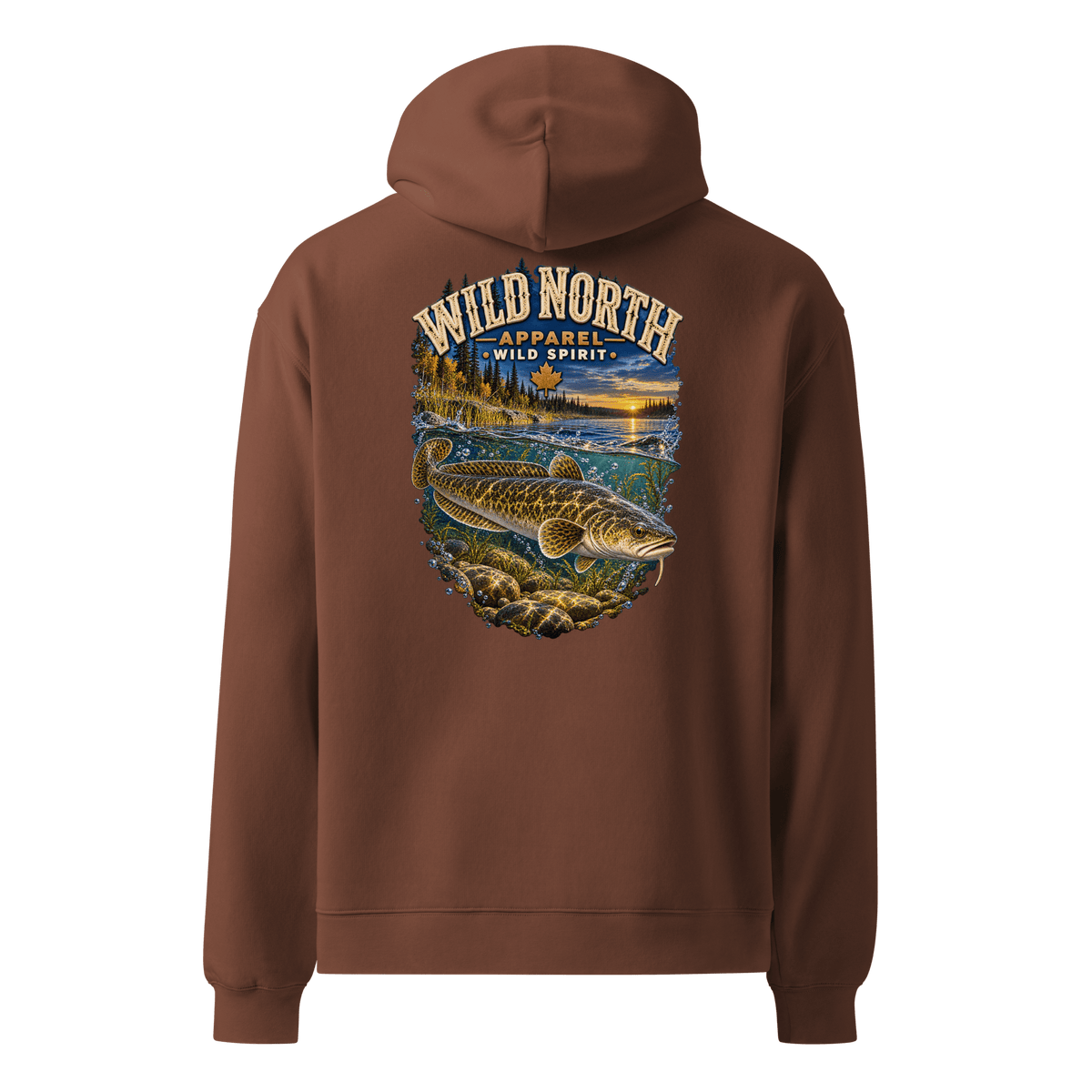 #wild_north_apparelBurbot After Sundown - Unisex oversized hoodie - Wild North Apparel™#canadian_outdoor_wildlife_inspired_clothing#