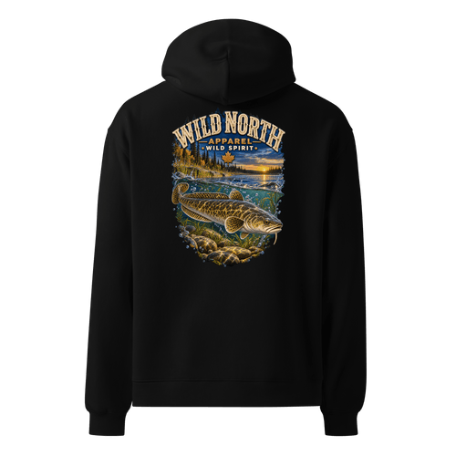 #wild_north_apparelBurbot After Sundown - Unisex oversized hoodie - Wild North Apparel™#canadian_outdoor_wildlife_inspired_clothing#