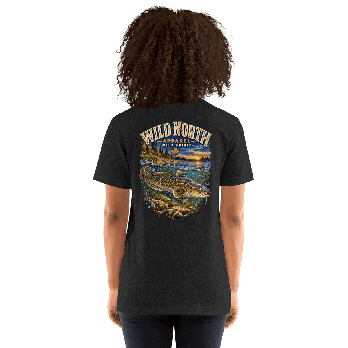 #wild_north_apparelBurbot After Sundown - Unisex t-shirt - Wild North Apparel™#canadian_outdoor_wildlife_inspired_clothing#