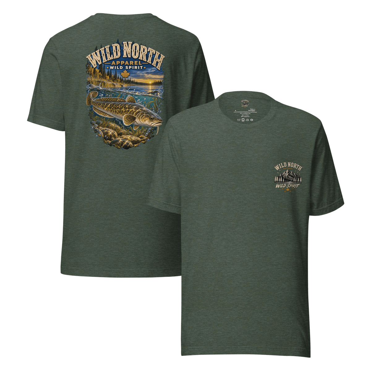#wild_north_apparelBurbot After Sundown - Unisex t-shirt - Wild North Apparel™#canadian_outdoor_wildlife_inspired_clothing#