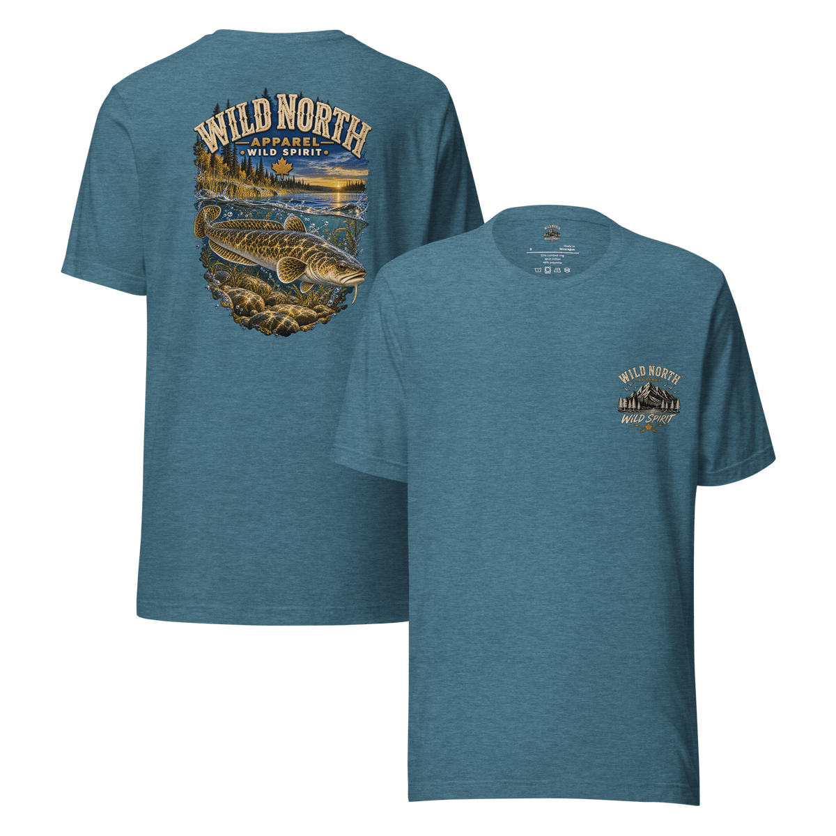 #wild_north_apparelBurbot After Sundown - Unisex t-shirt - Wild North Apparel™#canadian_outdoor_wildlife_inspired_clothing#