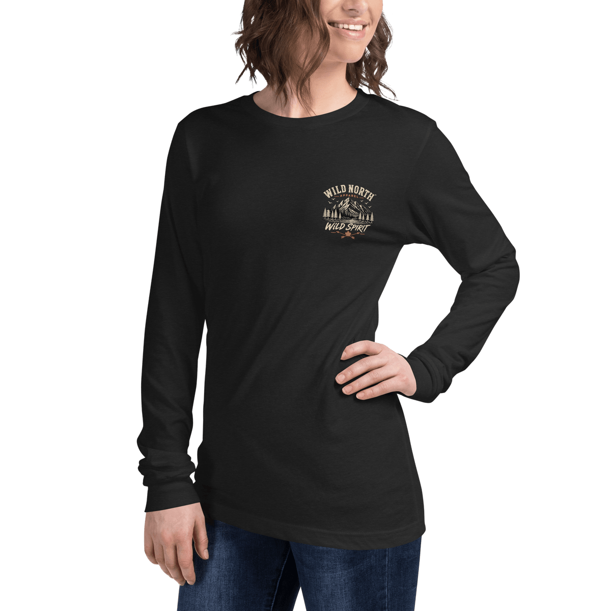 #wild_north_apparelCoastal Angler Chinook Pursuit - Unisex Long Sleeve Tee - Wild North Apparel™#canadian_outdoor_wildlife_inspired_clothing#