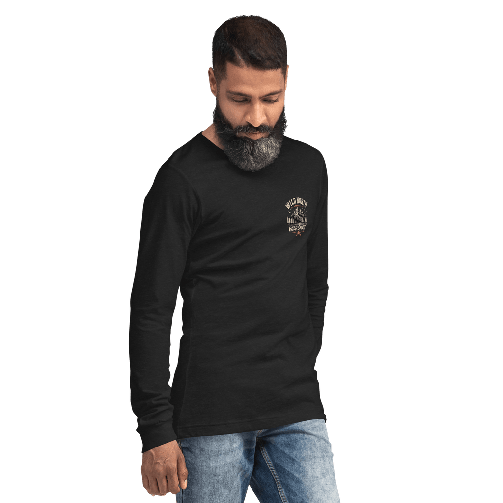 #wild_north_apparelCoastal Angler Chinook Pursuit - Unisex Long Sleeve Tee - Wild North Apparel™#canadian_outdoor_wildlife_inspired_clothing#
