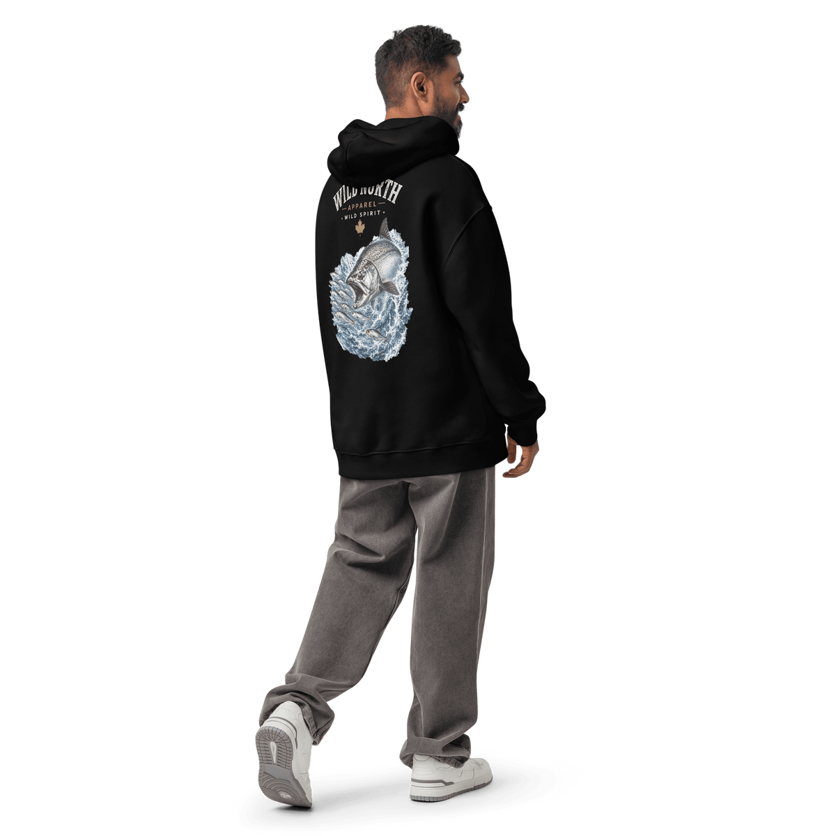 #wild_north_apparelCoastal Angler Chinook Pursuit -Unisex Oversized Hoodie - Wild North Apparel#canadian_outdoor_wildlife_inspired_clothing#