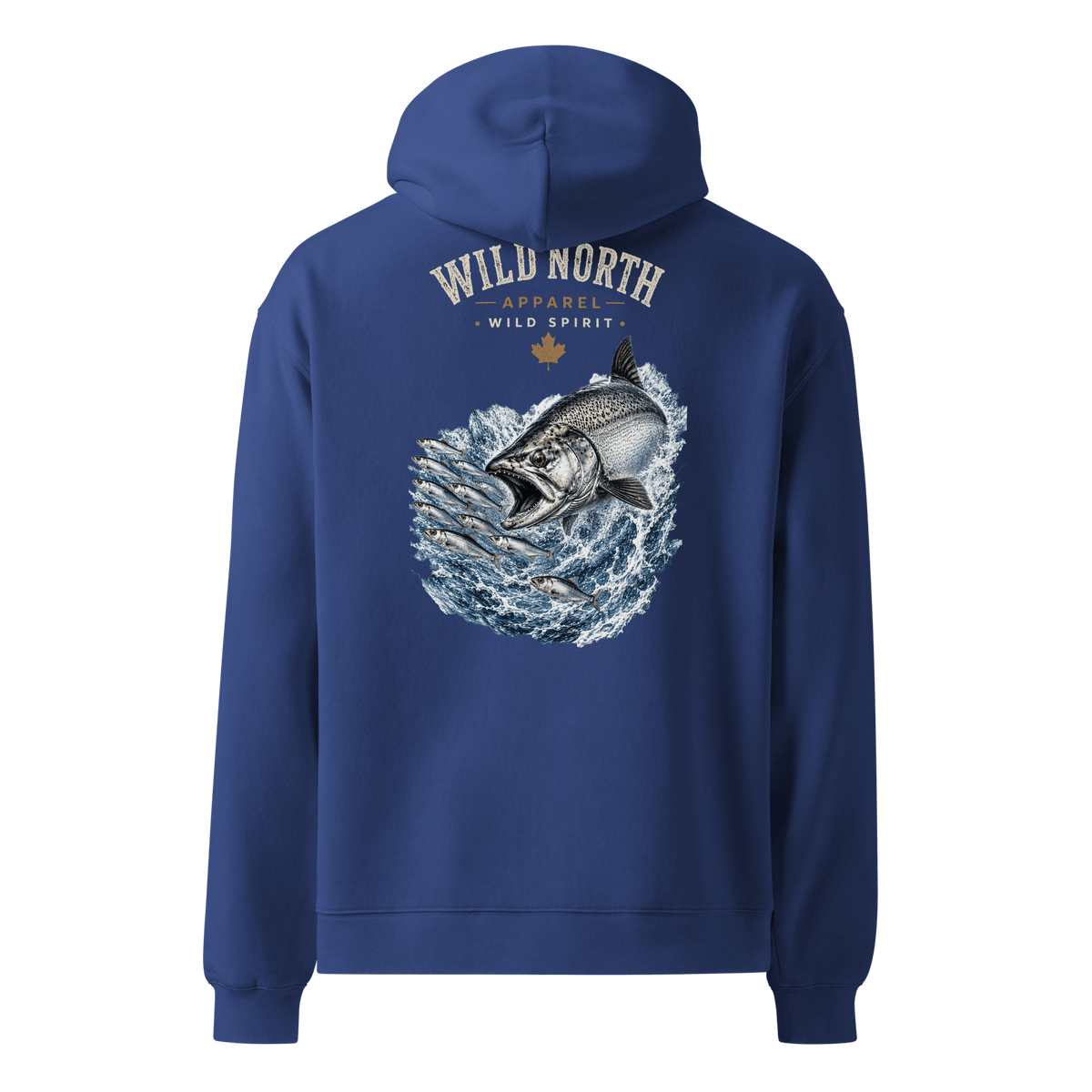 #wild_north_apparelCoastal Angler Chinook Pursuit -Unisex Oversized Hoodie - Wild North Apparel#canadian_outdoor_wildlife_inspired_clothing#