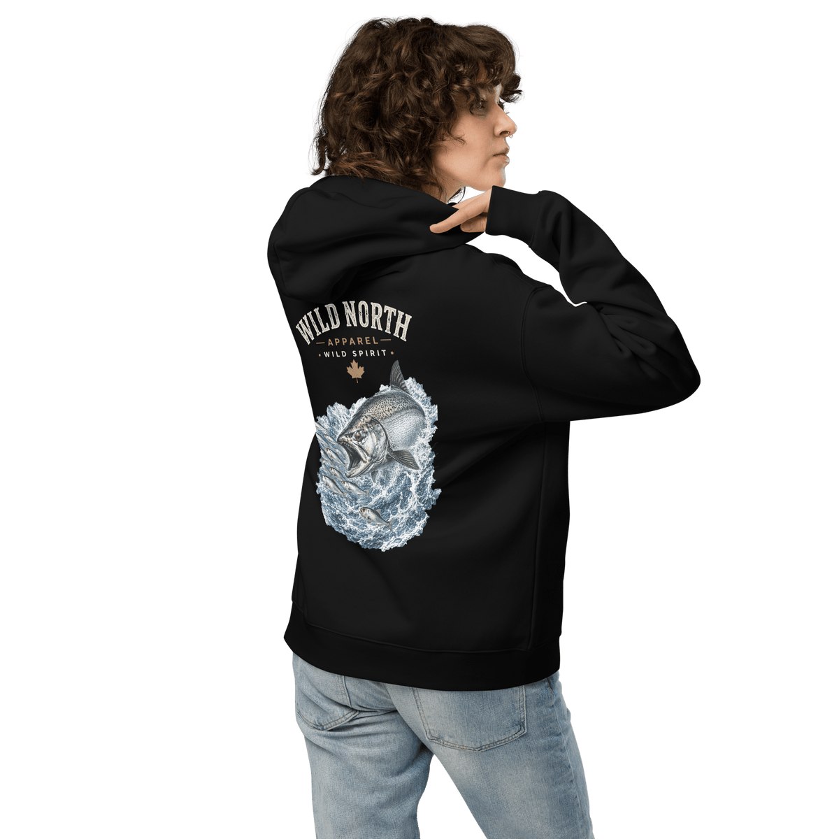 #wild_north_apparelCoastal Angler Chinook Pursuit -Unisex Oversized Hoodie - Wild North Apparel#canadian_outdoor_wildlife_inspired_clothing#