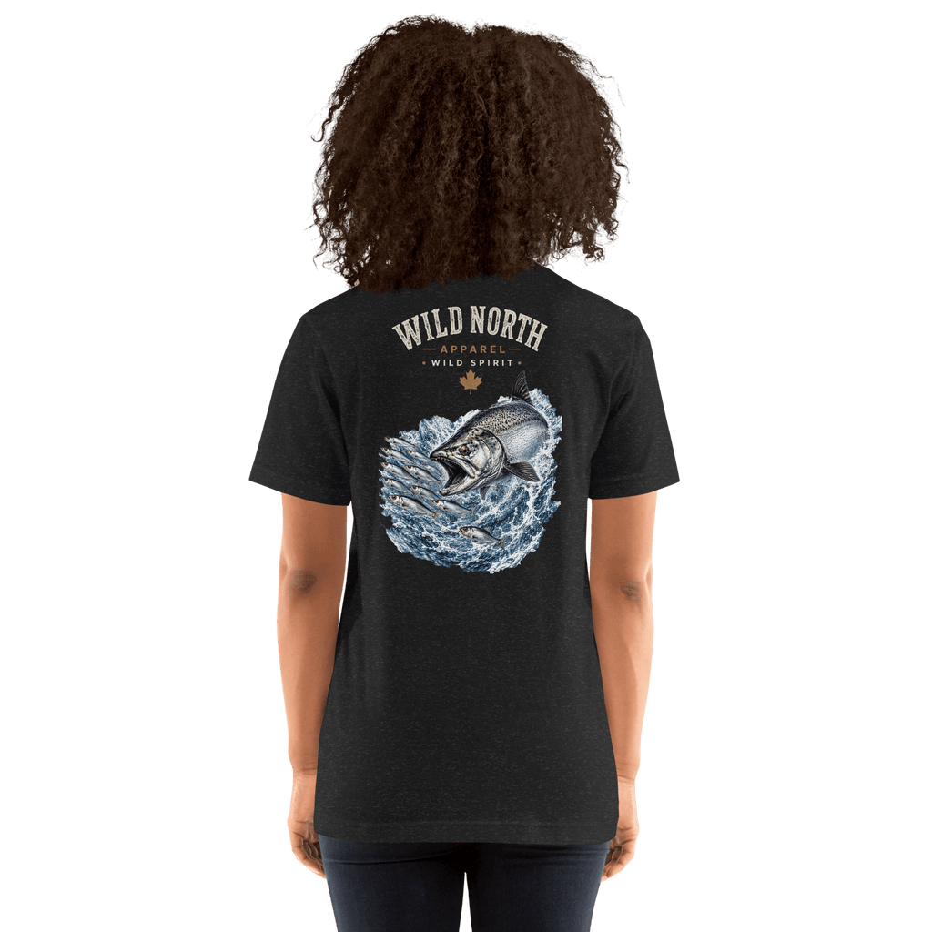 #wild_north_apparelCoastal Angler Chinook Pursuit - Unisex t-shirt - Wild North Apparel™#canadian_outdoor_wildlife_inspired_clothing#