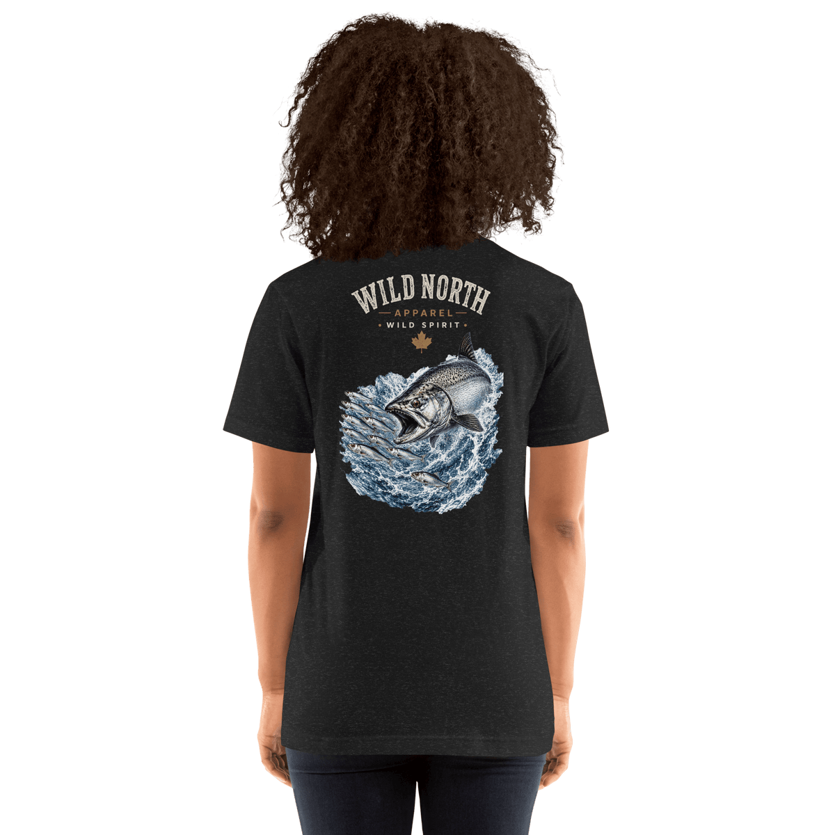 #wild_north_apparelCoastal Angler Chinook Pursuit - Unisex t-shirt - Wild North Apparel™#canadian_outdoor_wildlife_inspired_clothing#
