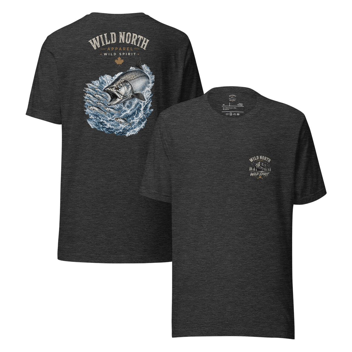 #wild_north_apparelCoastal Angler Chinook Pursuit - Unisex t-shirt - Wild North Apparel™#canadian_outdoor_wildlife_inspired_clothing#