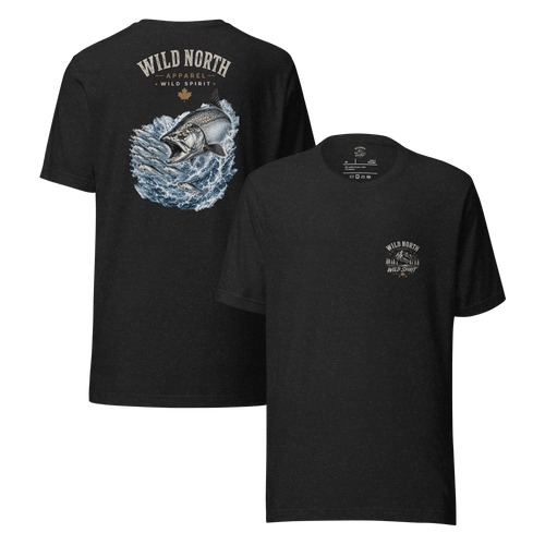 #wild_north_apparelCoastal Angler Chinook Pursuit - Unisex t-shirt - Wild North Apparel™#canadian_outdoor_wildlife_inspired_clothing#