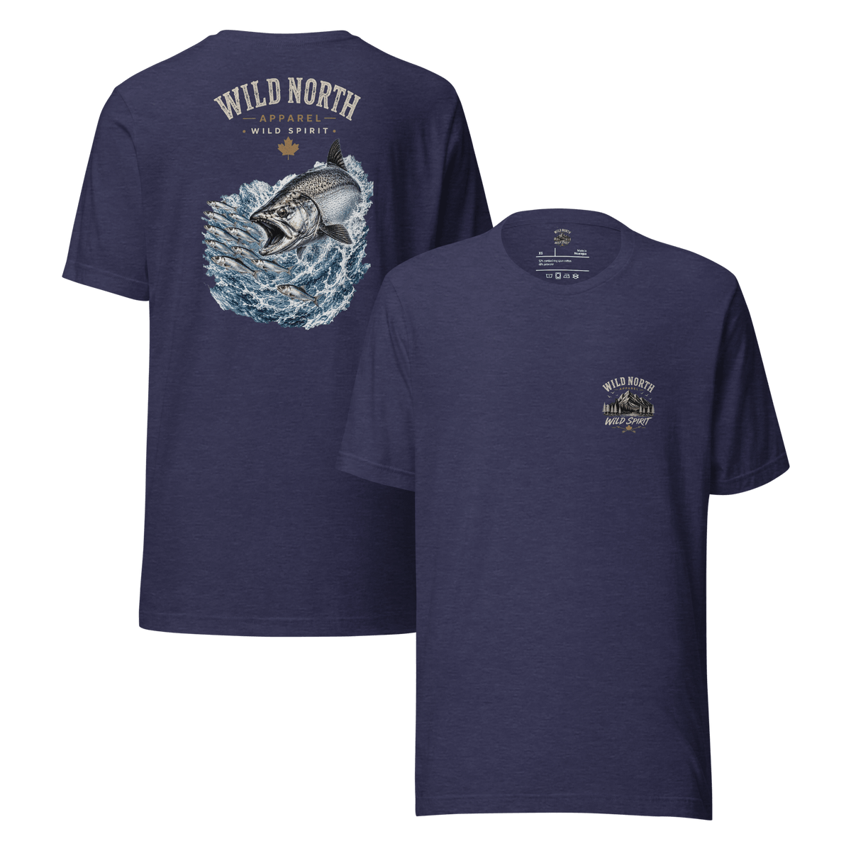 #wild_north_apparelCoastal Angler Chinook Pursuit - Unisex t-shirt - Wild North Apparel™#canadian_outdoor_wildlife_inspired_clothing#