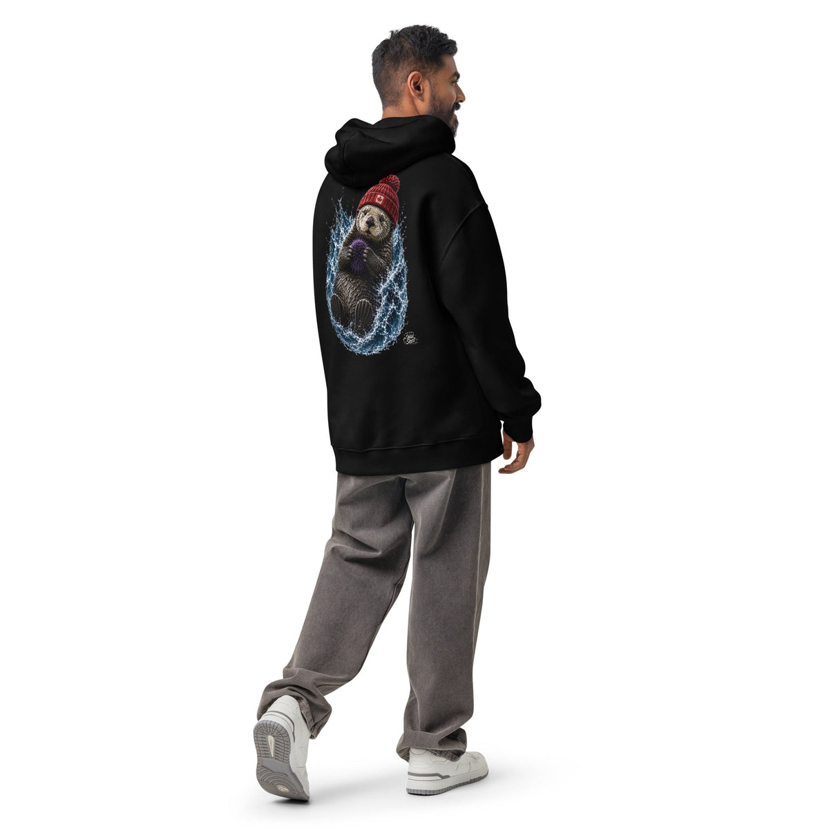 #wild_north_apparelCoastal Canadian Otter - Unisex oversized hoodie - Wild North Apparel™#canadian_outdoor_wildlife_inspired_clothing#