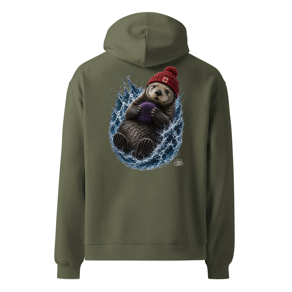 #wild_north_apparelCoastal Canadian Otter - Unisex oversized hoodie - Wild North Apparel™#canadian_outdoor_wildlife_inspired_clothing#