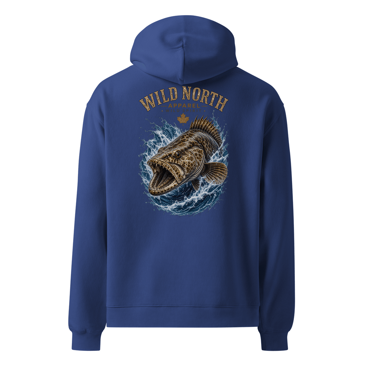 #wild_north_apparelCoastal Predator – Lingcod Wild Spirit Hoodie - Unisex Oversized Hoodie - Wild North Apparel#canadian_outdoor_wildlife_inspired_clothing#