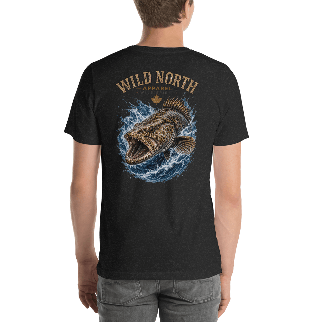 #wild_north_apparelCoastal Predator Lingcod Wild Spirit - Unisex T-shirt - Wild North Apparel™#canadian_outdoor_wildlife_inspired_clothing#