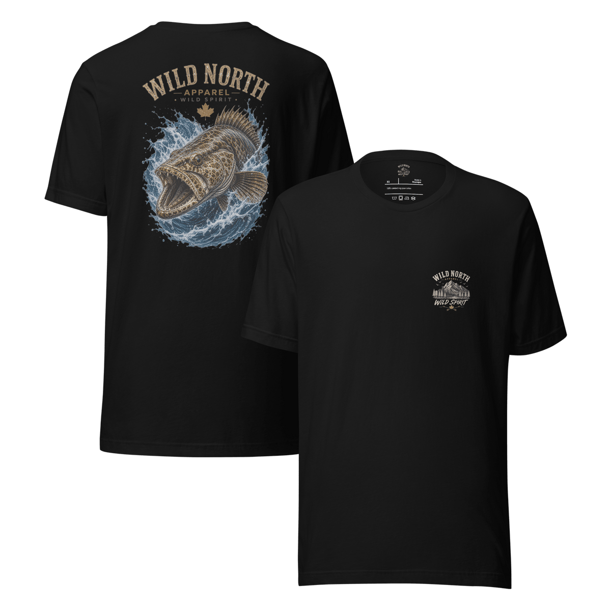 #wild_north_apparelCoastal Predator Lingcod Wild Spirit - Unisex T-shirt - Wild North Apparel#canadian_outdoor_wildlife_inspired_clothing#