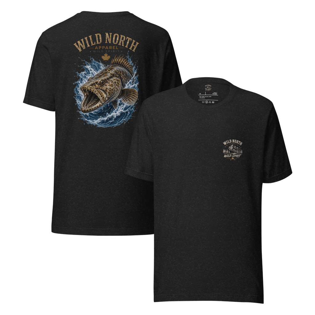 #wild_north_apparelCoastal Predator Lingcod Wild Spirit - Unisex T-shirt - Wild North Apparel™#canadian_outdoor_wildlife_inspired_clothing#