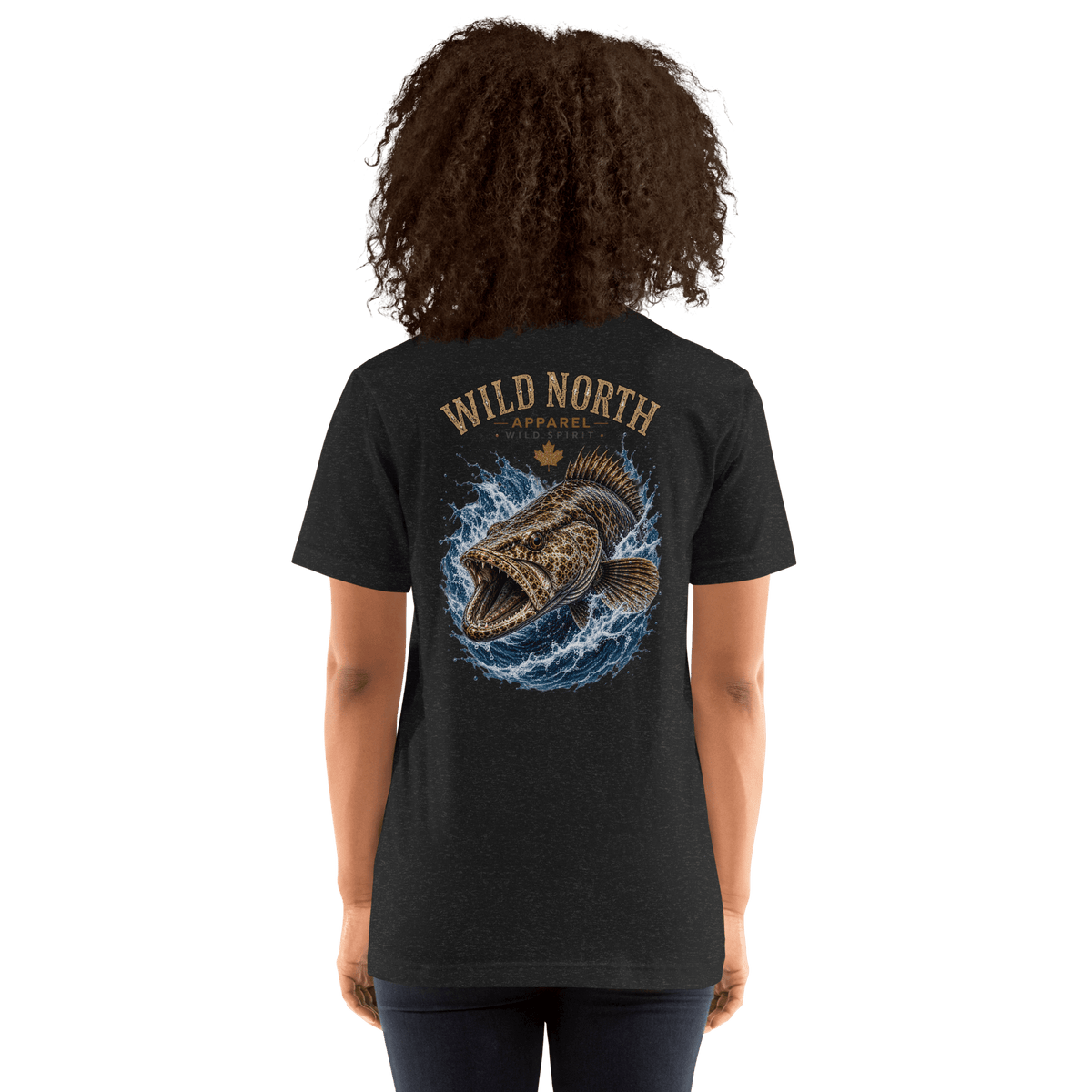 #wild_north_apparelCoastal Predator Lingcod Wild Spirit - Unisex T-shirt - Wild North Apparel™#canadian_outdoor_wildlife_inspired_clothing#