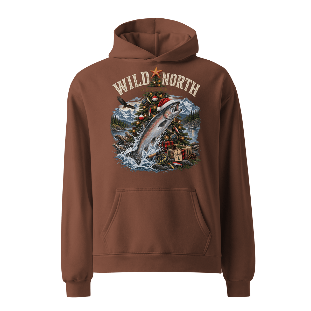 #wild_north_apparelFishmas Cheer Holiday™ - Unisex oversized hoodie - Wild North Apparel™#canadian_outdoor_wildlife_inspired_clothing#