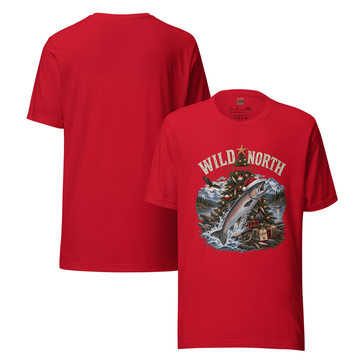 #wild_north_apparelFishmas Cheer Holiday™ -Unisex t-shirt - Wild North Apparel™#canadian_outdoor_wildlife_inspired_clothing#