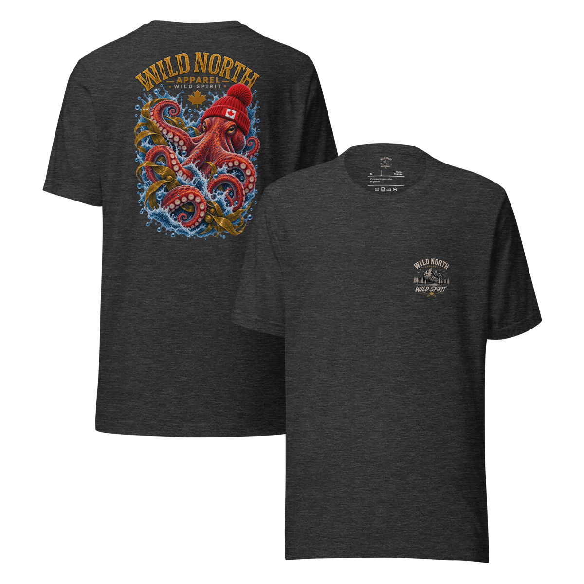#wild_north_apparelKraken of the North Octopus - Unisex T-shirt - Wild North Apparel™#canadian_outdoor_wildlife_inspired_clothing#