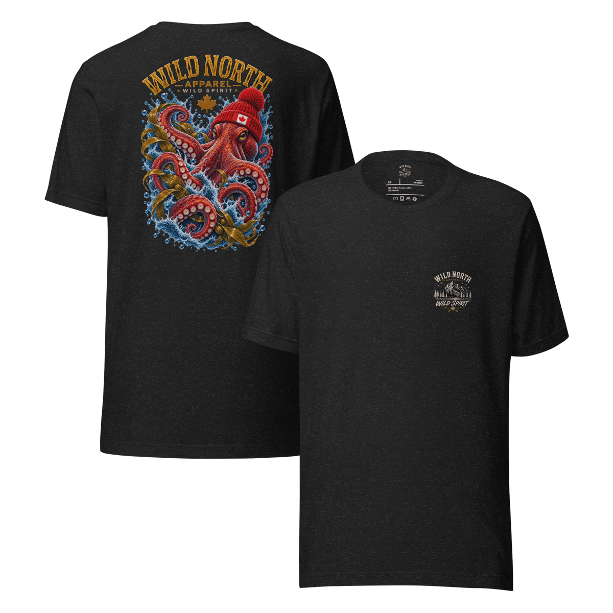#wild_north_apparelKraken of the North Octopus - Unisex T-shirt - Wild North Apparel™#canadian_outdoor_wildlife_inspired_clothing#