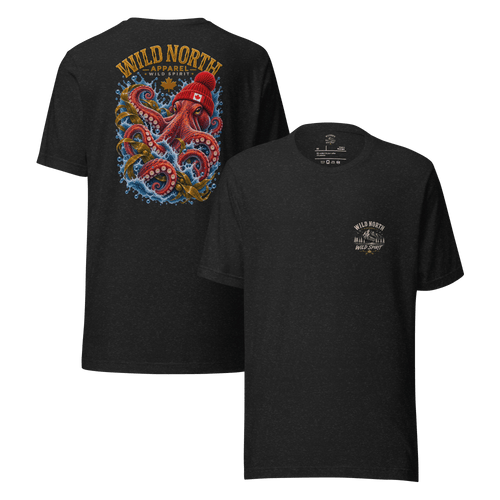 #wild_north_apparelKraken of the North Octopus - Unisex T-shirt - Wild North Apparel™#canadian_outdoor_wildlife_inspired_clothing#
