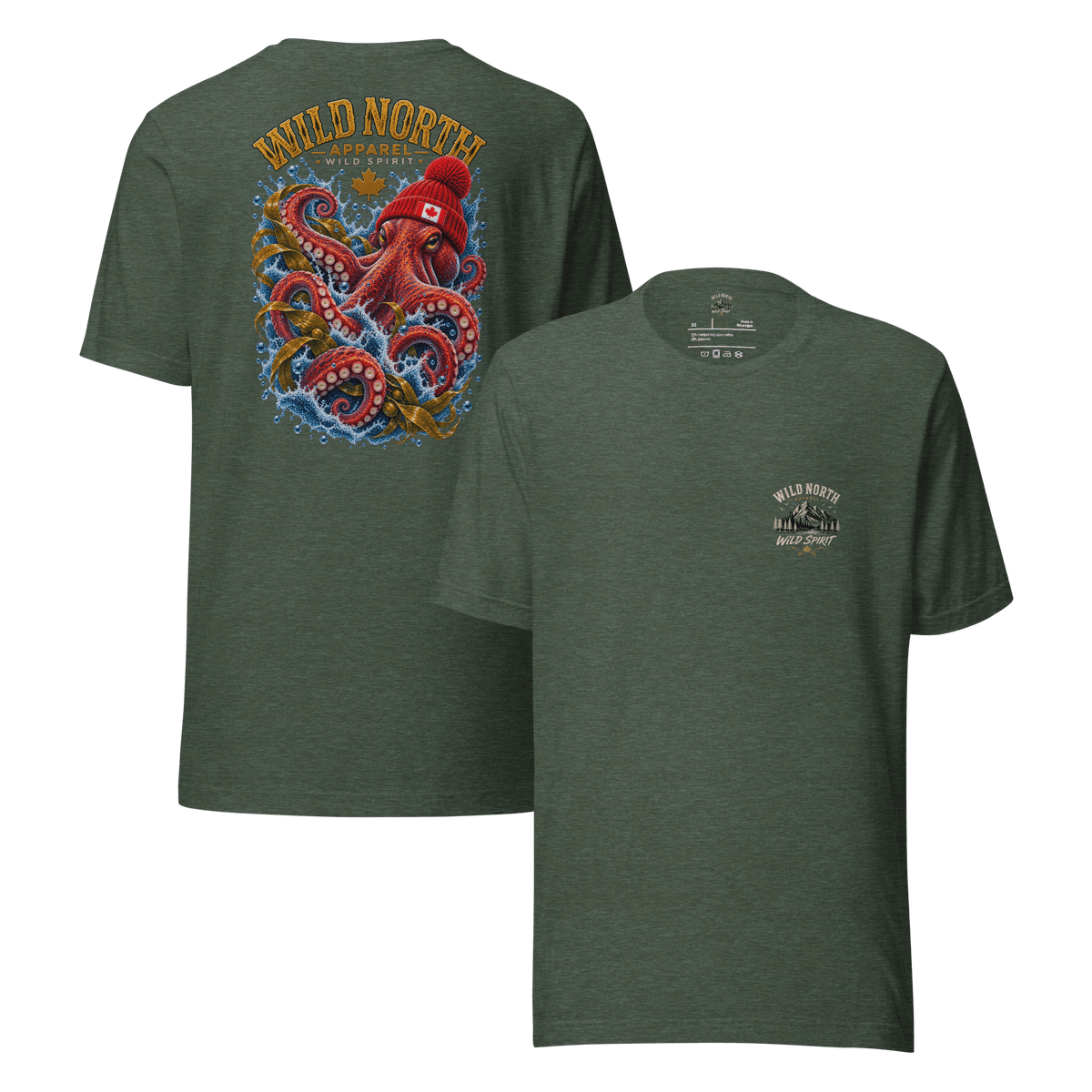 #wild_north_apparelKraken of the North Octopus - Unisex T-shirt - Wild North Apparel™#canadian_outdoor_wildlife_inspired_clothing#