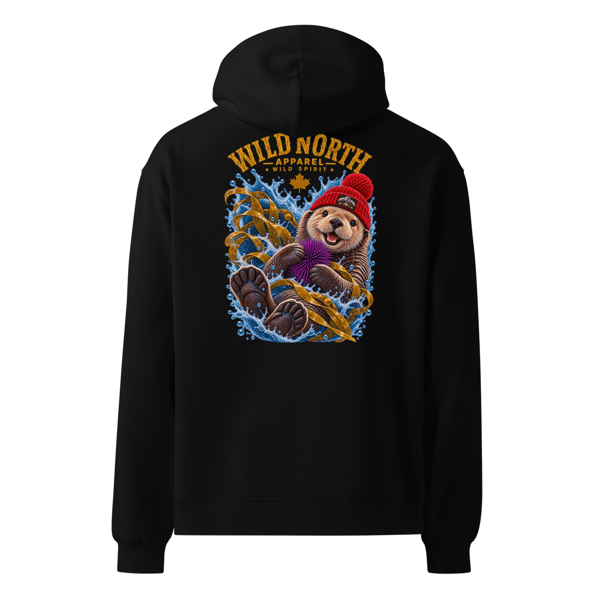 #wild_north_apparelNorthern Drift Wild Spirit Sea Otter - Unisex oversized hoodie - Wild North Apparel™#canadian_outdoor_wildlife_inspired_clothing#