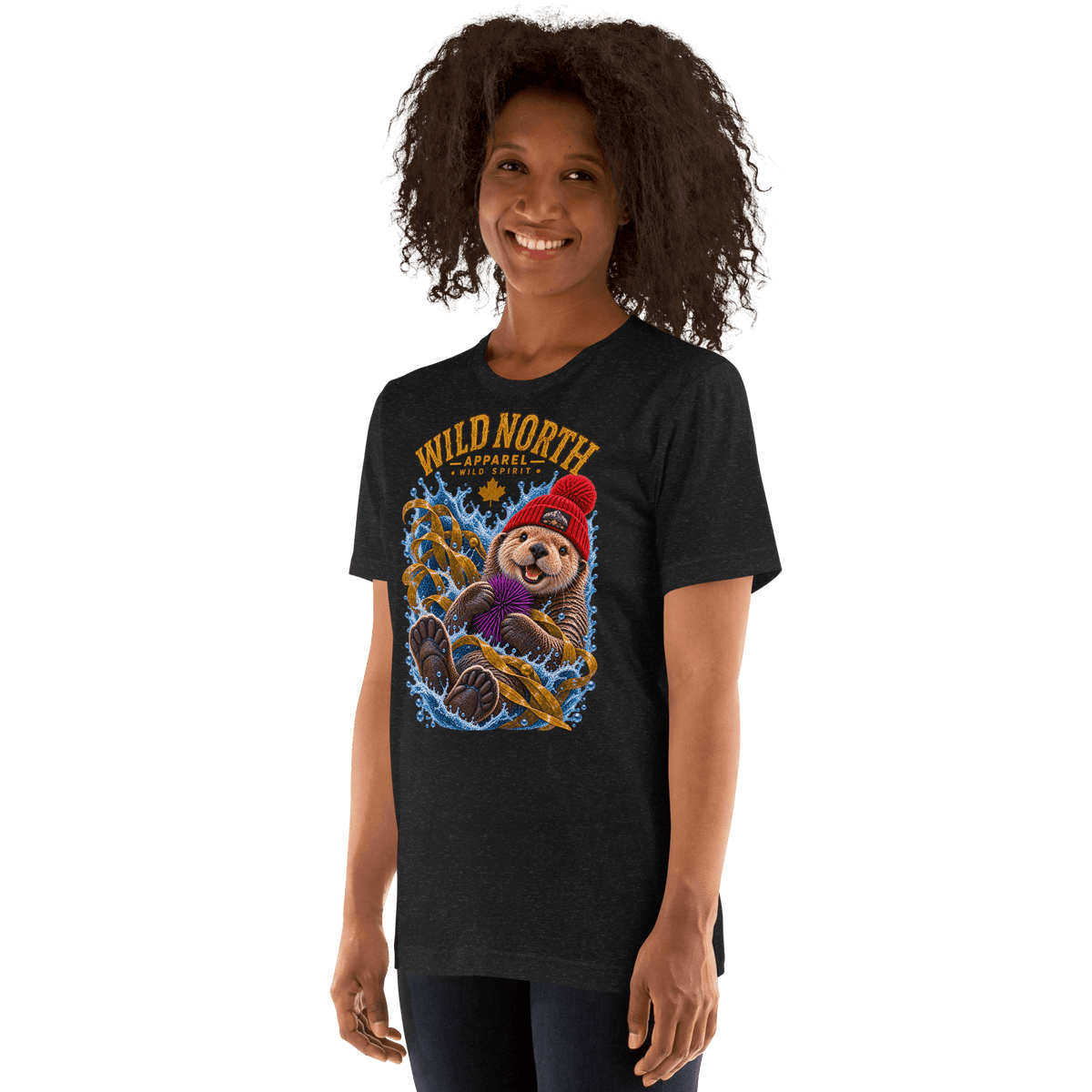 #wild_north_apparelNorthern Drift Wild Spirit Sea Otter - Unisex t-shirt - Wild North Apparel™#canadian_outdoor_wildlife_inspired_clothing#