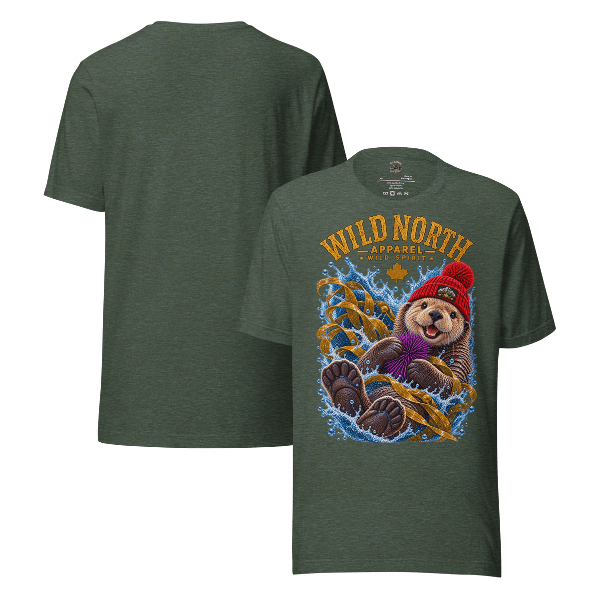 #wild_north_apparelNorthern Drift Wild Spirit Sea Otter - Unisex t-shirt - Wild North Apparel™#canadian_outdoor_wildlife_inspired_clothing#