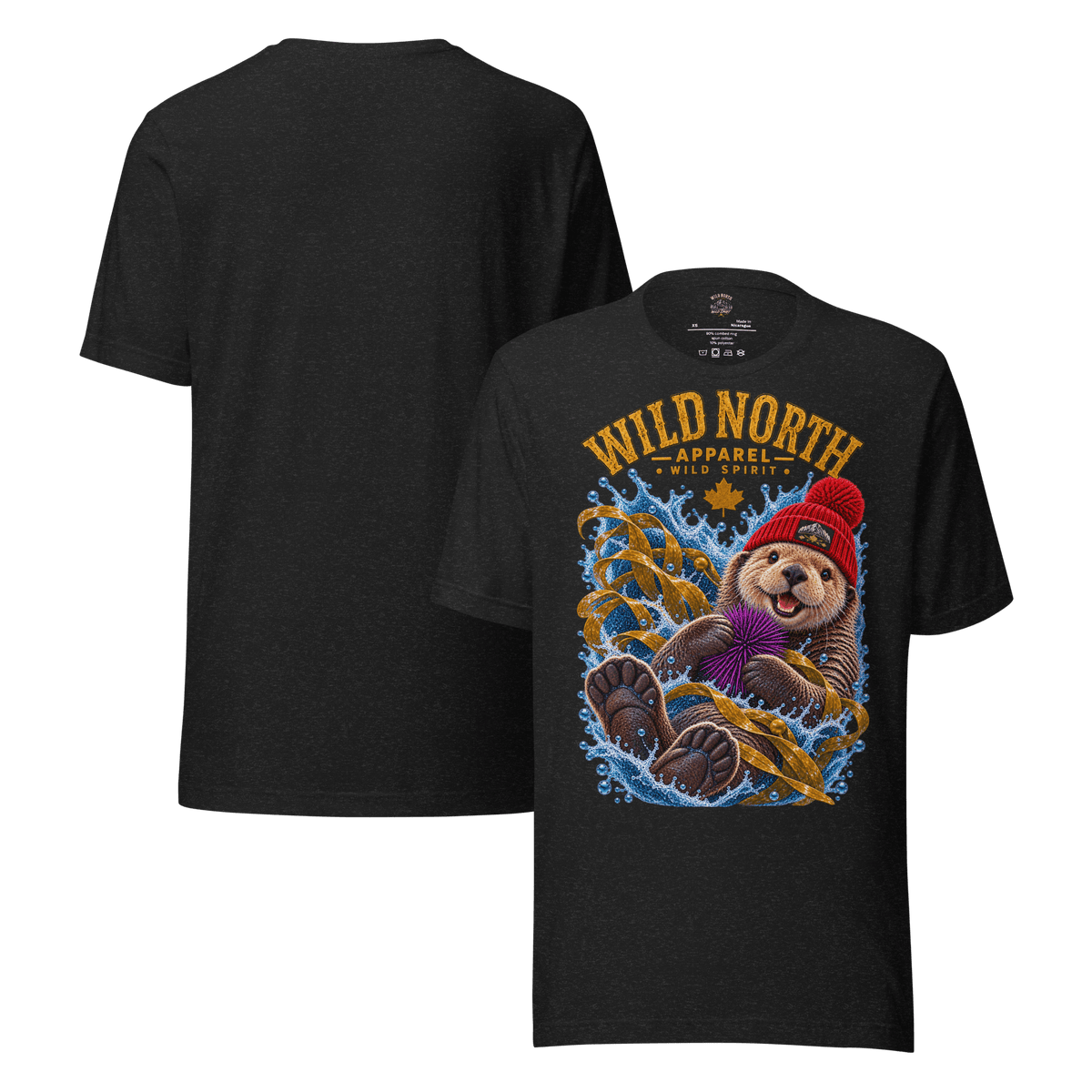 #wild_north_apparelNorthern Drift Wild Spirit Sea Otter - Unisex t-shirt - Wild North Apparel™#canadian_outdoor_wildlife_inspired_clothing#