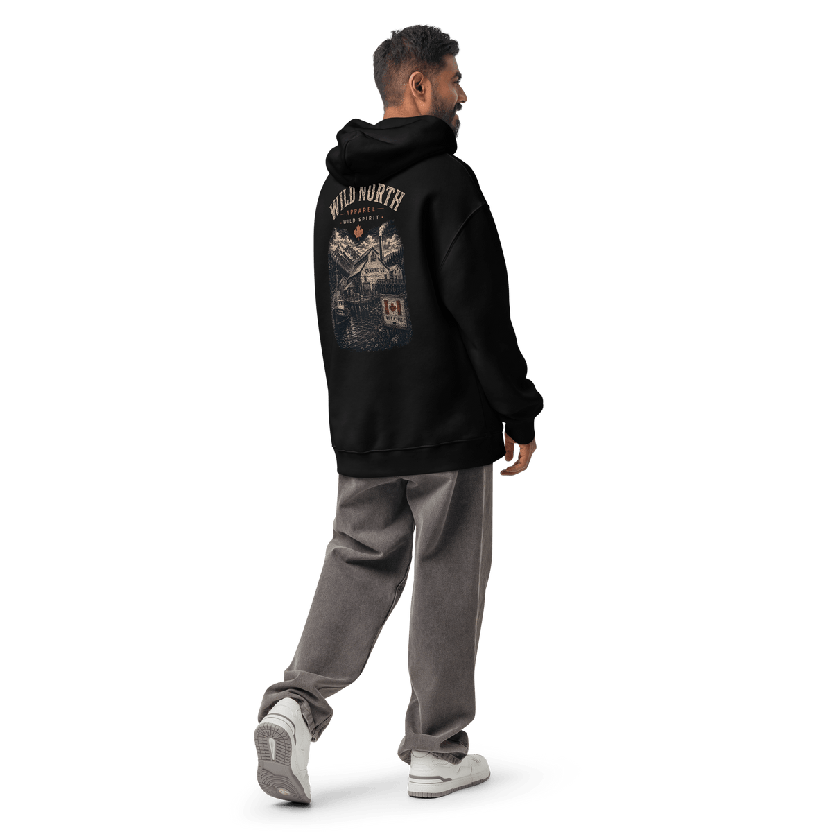 #wild_north_apparelPacific Cannery Heritage - Unisex Oversized Hoodie - Wild North Apparel™#canadian_outdoor_wildlife_inspired_clothing#