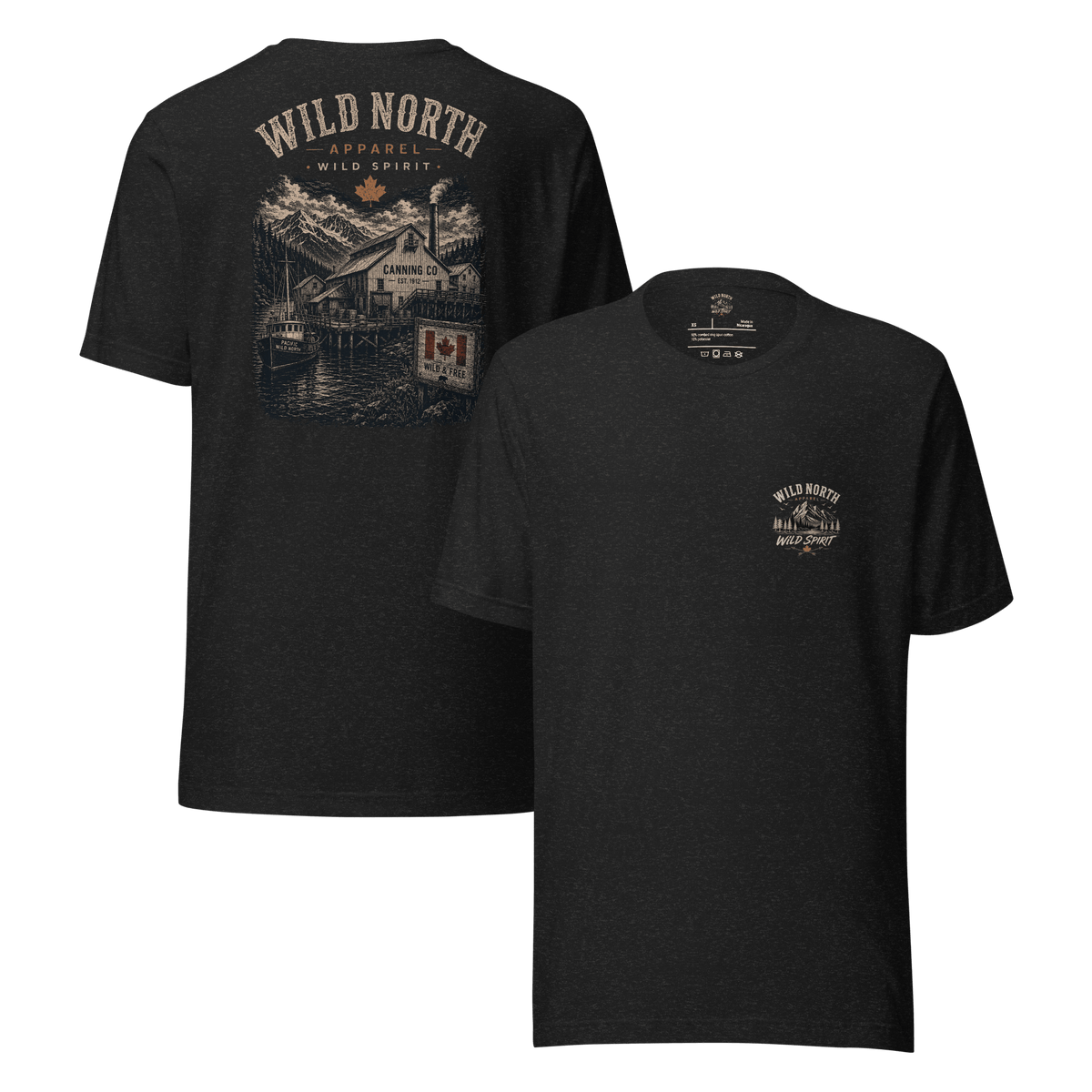 #wild_north_apparelPacific Cannery Heritage - Unisex t-shirt - Wild North Apparel™#canadian_outdoor_wildlife_inspired_clothing#
