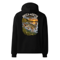 #wild_north_apparelSunset Strike Pike - Unisex oversized hoodie - Wild North Apparel™#canadian_outdoor_wildlife_inspired_clothing#