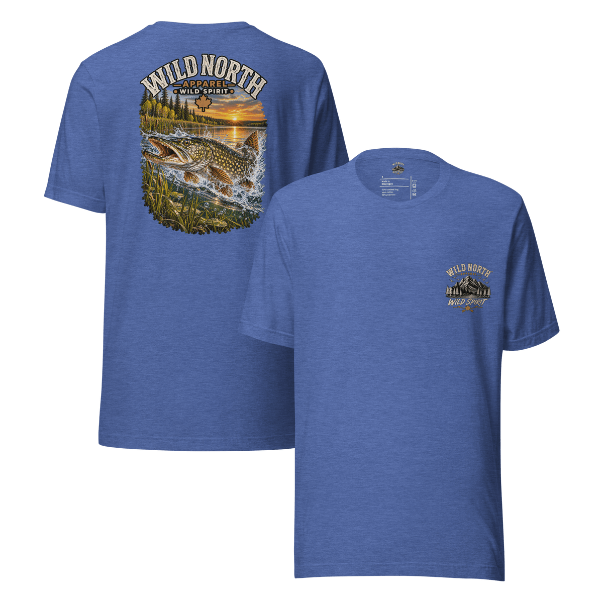 #wild_north_apparelSunset Strike Pike - Unisex t-shirt - Wild North Apparel™#canadian_outdoor_wildlife_inspired_clothing#