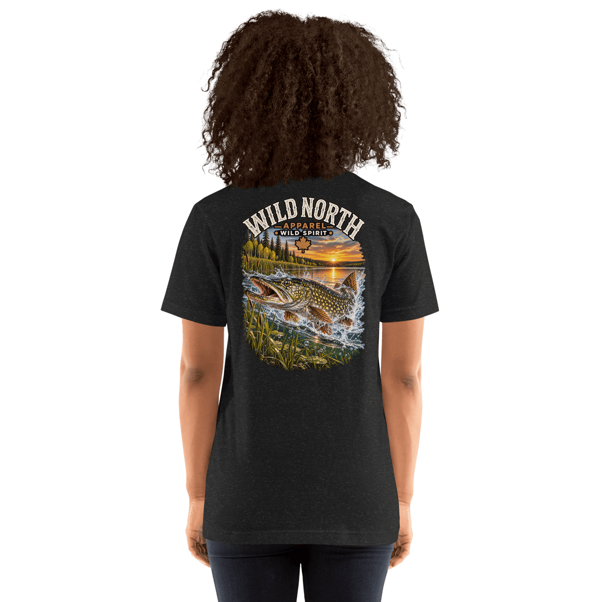 #wild_north_apparelSunset Strike Pike - Unisex t-shirt - Wild North Apparel™#canadian_outdoor_wildlife_inspired_clothing#