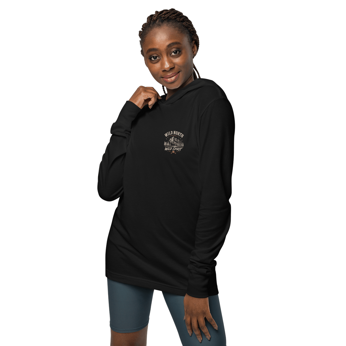 #wild_north_apparelThe Coastal Predator Lingcod Wild Spirit - Hooded long-sleeve tee - Wild North Apparel™#canadian_outdoor_wildlife_inspired_clothing#