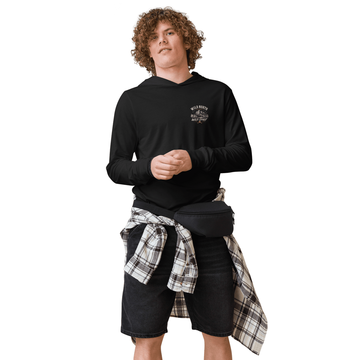 #wild_north_apparelThe Coastal Predator Lingcod Wild Spirit - Hooded long-sleeve tee - Wild North Apparel™#canadian_outdoor_wildlife_inspired_clothing#