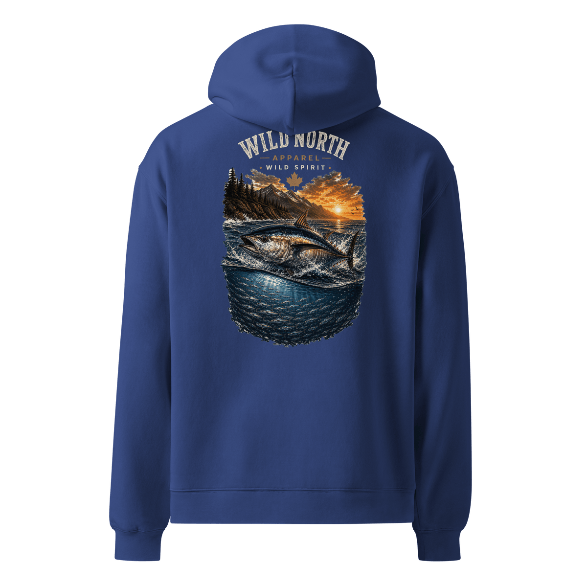 #wild_north_apparelTidal Strike Pacific Albacore Wild Spirit - Unisex Oversized Hoodie - Wild North Apparel#canadian_outdoor_wildlife_inspired_clothing#