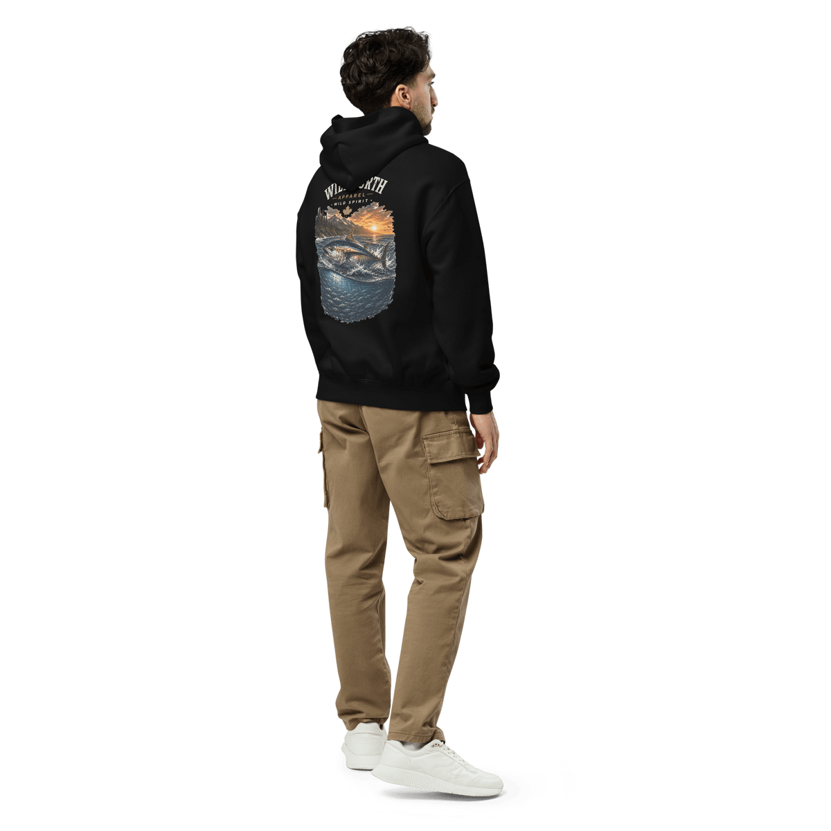 #wild_north_apparelTidal Strike Pacific Albacore Wild Spirit - Unisex Oversized Hoodie - Wild North Apparel#canadian_outdoor_wildlife_inspired_clothing#
