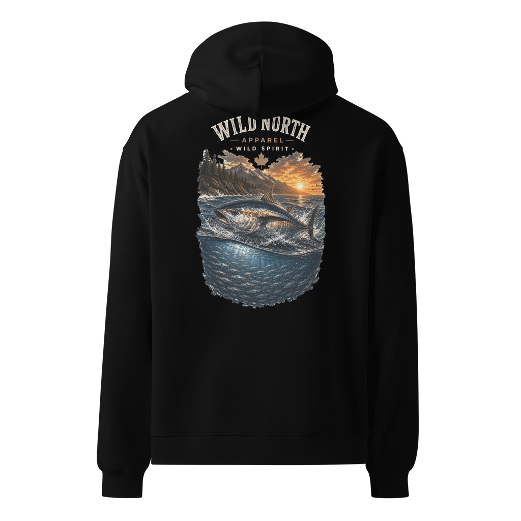 #wild_north_apparelTidal Strike Pacific Albacore Wild Spirit - Unisex Oversized Hoodie - Wild North Apparel#canadian_outdoor_wildlife_inspired_clothing#