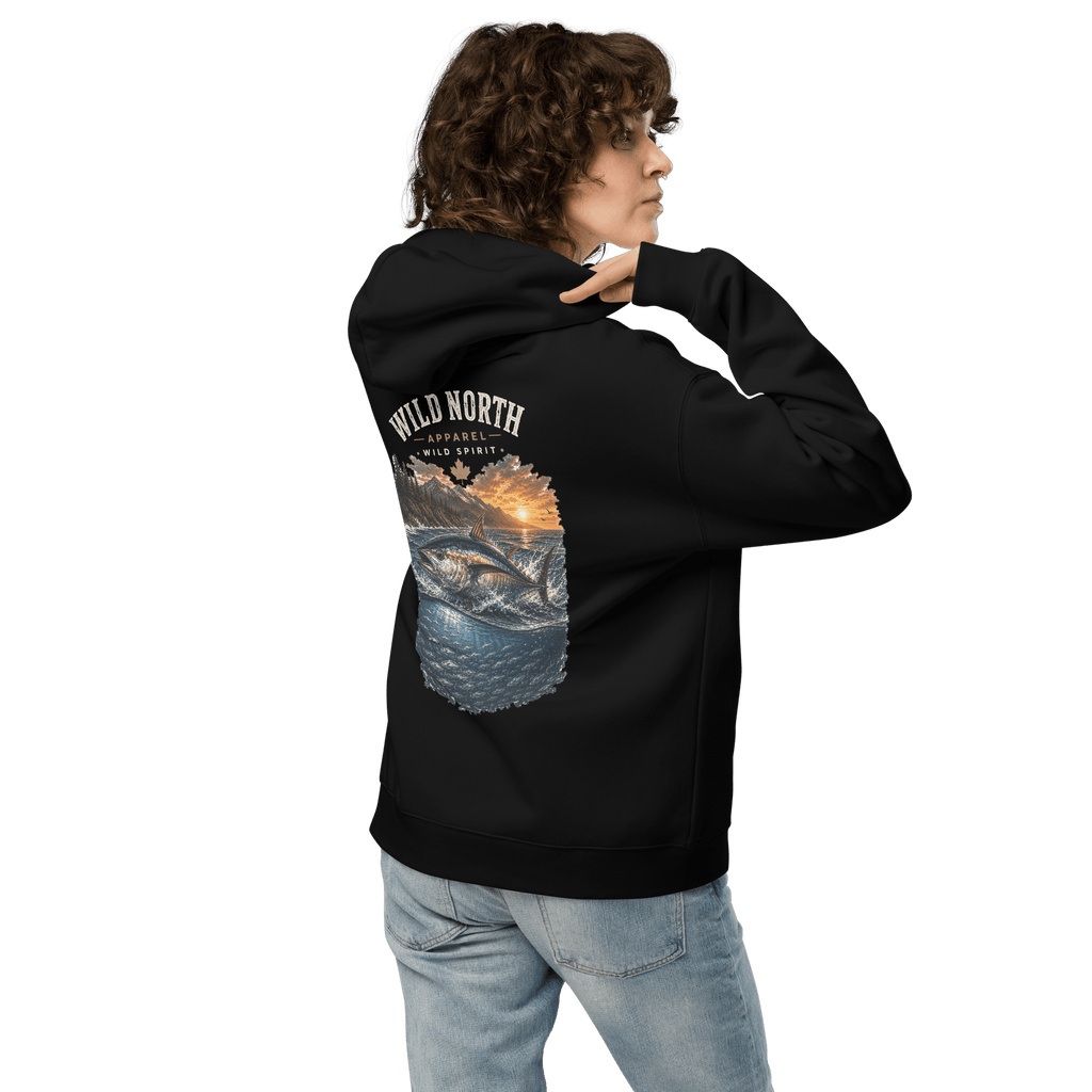 #wild_north_apparelTidal Strike Pacific Albacore Wild Spirit - Unisex Oversized Hoodie - Wild North Apparel#canadian_outdoor_wildlife_inspired_clothing#