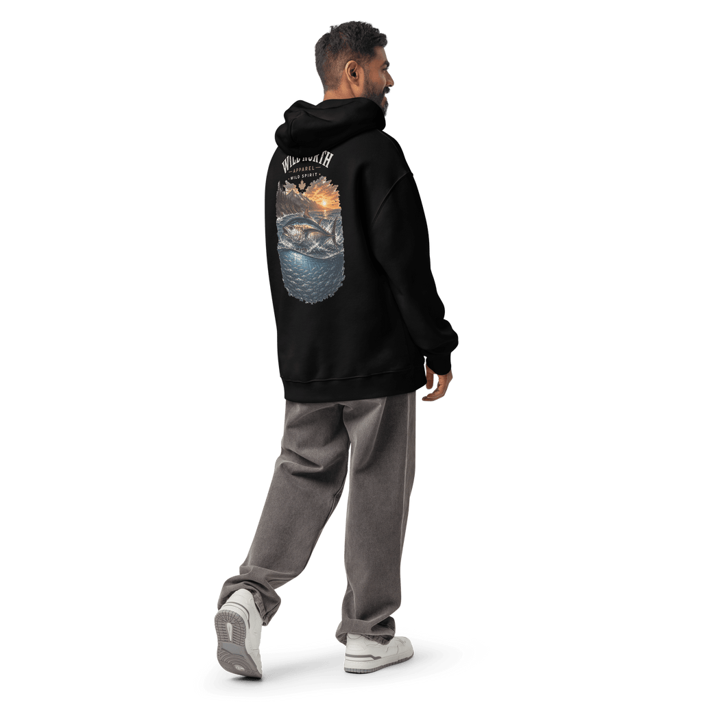 #wild_north_apparelTidal Strike Pacific Albacore Wild Spirit - Unisex Oversized Hoodie - Wild North Apparel#canadian_outdoor_wildlife_inspired_clothing#