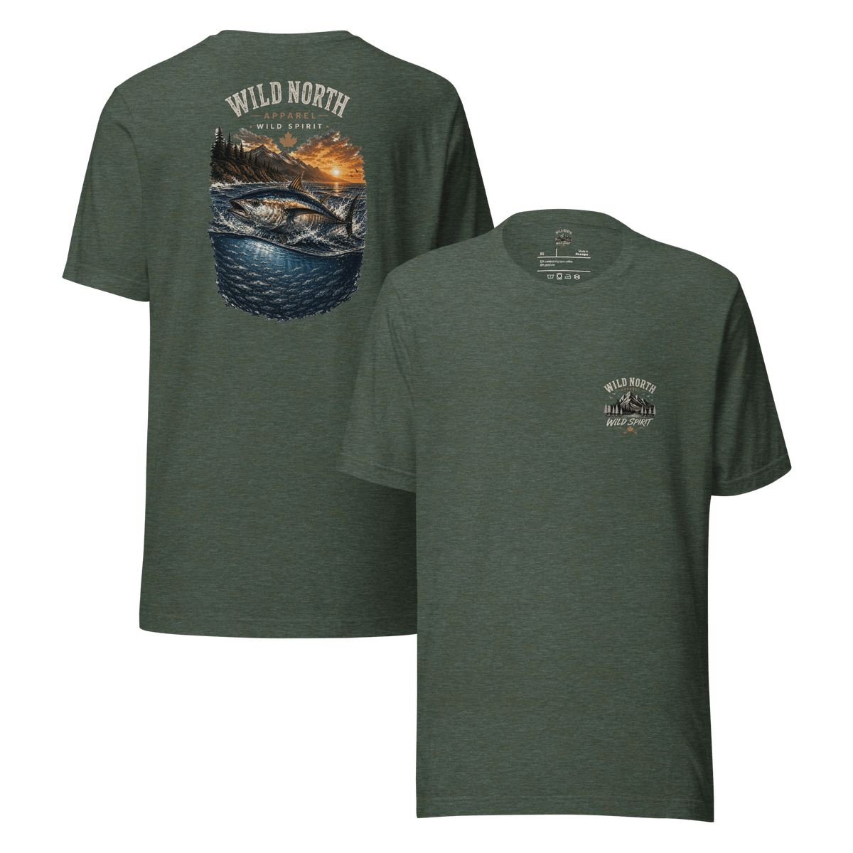 #wild_north_apparelTidal Strike Pacific Albacore Wild Spirit - Unisex t-shirt - Wild North Apparel#canadian_outdoor_wildlife_inspired_clothing#