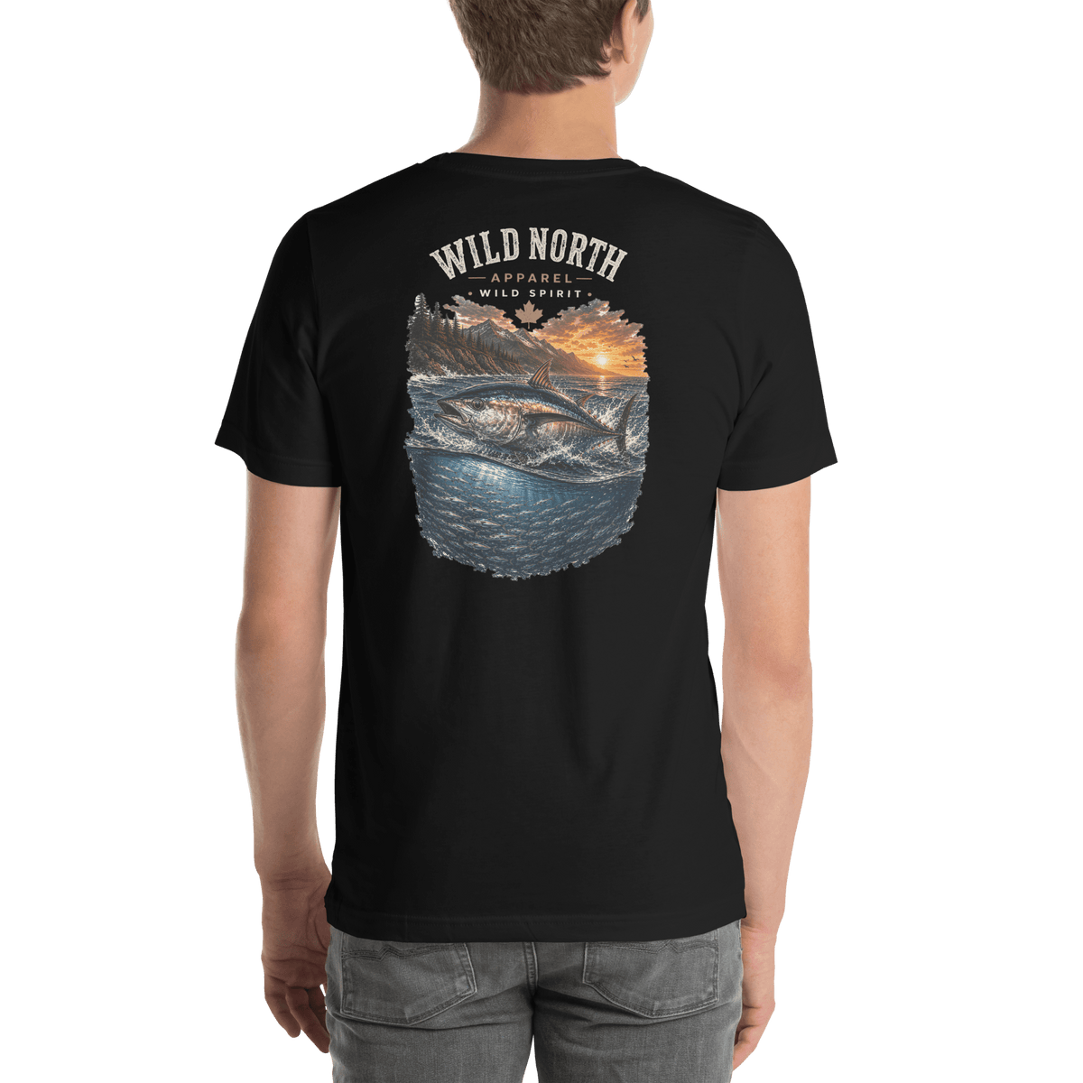 #wild_north_apparelTidal Strike Pacific Albacore Wild Spirit - Unisex t-shirt - Wild North Apparel#canadian_outdoor_wildlife_inspired_clothing#