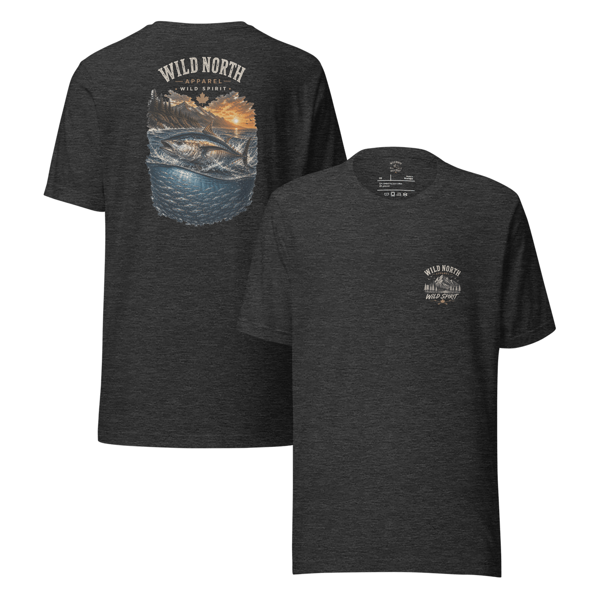 #wild_north_apparelTidal Strike Pacific Albacore Wild Spirit - Unisex t-shirt - Wild North Apparel#canadian_outdoor_wildlife_inspired_clothing#