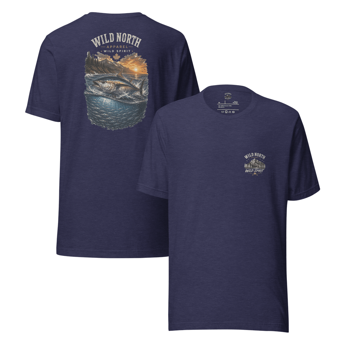#wild_north_apparelTidal Strike Pacific Albacore Wild Spirit - Unisex t-shirt - Wild North Apparel#canadian_outdoor_wildlife_inspired_clothing#