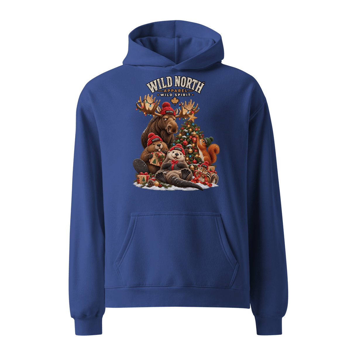 #wild_north_apparelWild North™ Christmas Critter Crew - Unisex oversized hoodie - Wild North Apparel™#canadian_outdoor_wildlife_inspired_clothing#